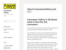 Tablet Screenshot of consumersafety.com